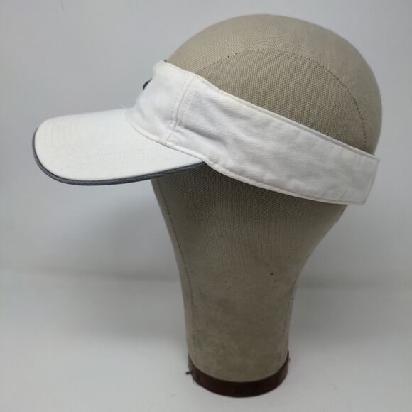 Nike Mens Strapback Sun Visor Hat White OSFA Strapback Embroidered Logo Swoosh - Picture 5 of 12